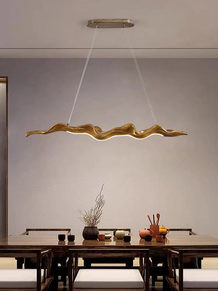 Decor Lighting Fixtures - Vintage Resin Leaf Pendant Lights Tea