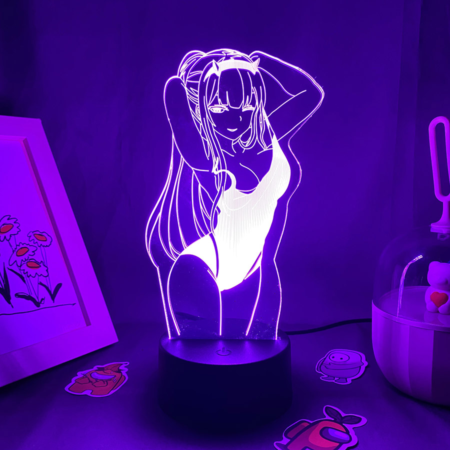 Lava Lamp Desktop - Anime Zero Two Figure 3D LED