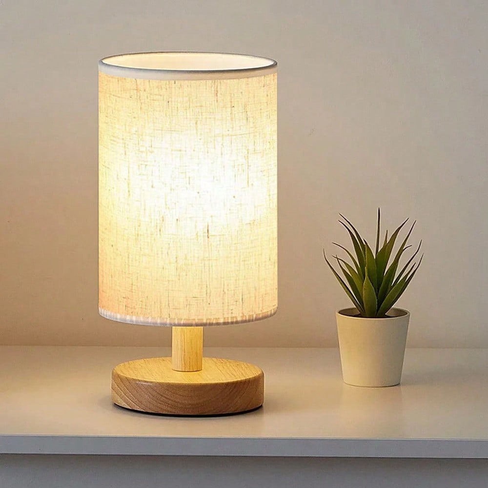Room Decor Lighting Lamp - Modern Nordic Wooden And Fabric Decorative