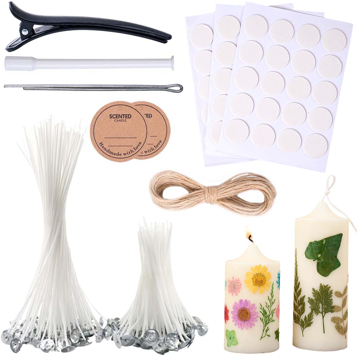 Candle Holder Set - 10cm 20cm Smokeless Candle Wicks Set