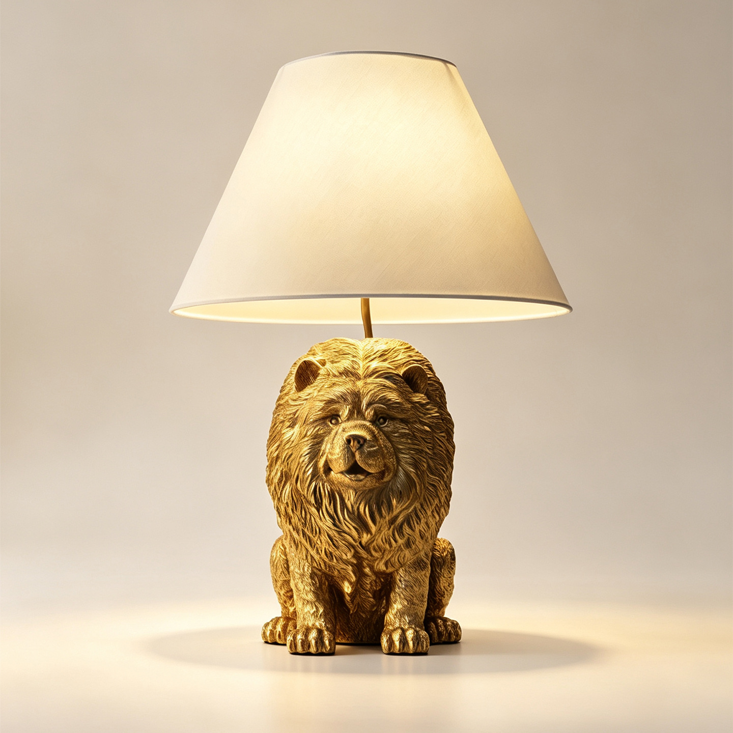 Room Decor Lighting Lamp - Creative Chow Chow Animal Resin Desk