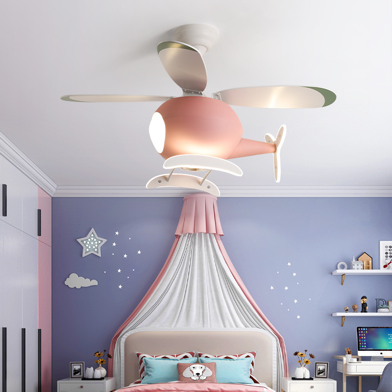 Room Decor Lighting Lamp - Modern Creative Cartoon Plane Fan Light