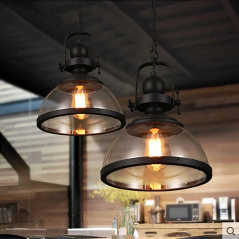 Decor Lighting Fixtures - Iron LED Pendant Lights Loft Industrial
