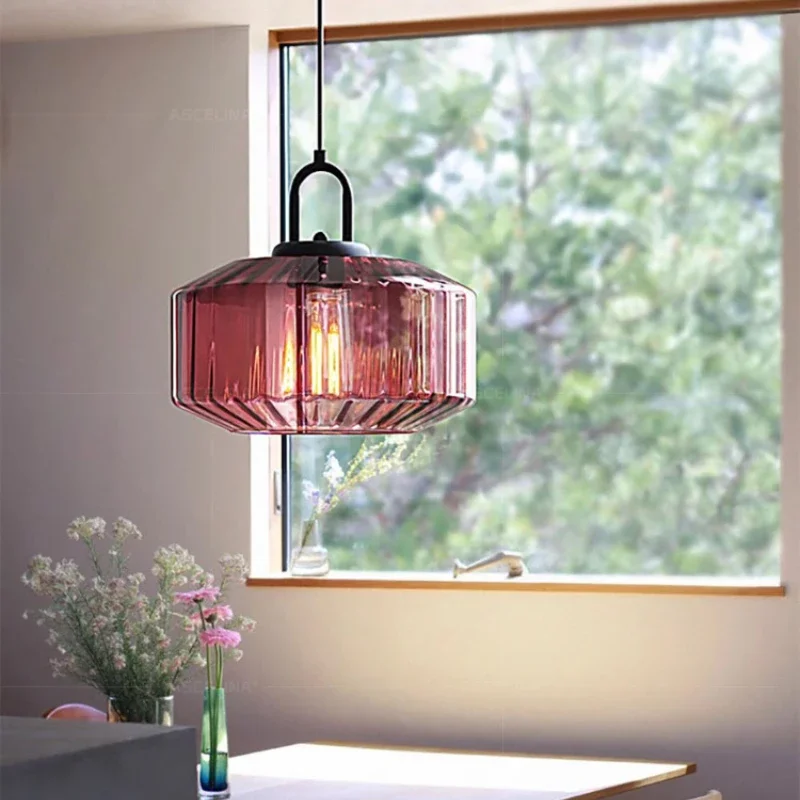 Nordic Retro Colour Glass Pend - Decor Lighting Fixtures review and price
