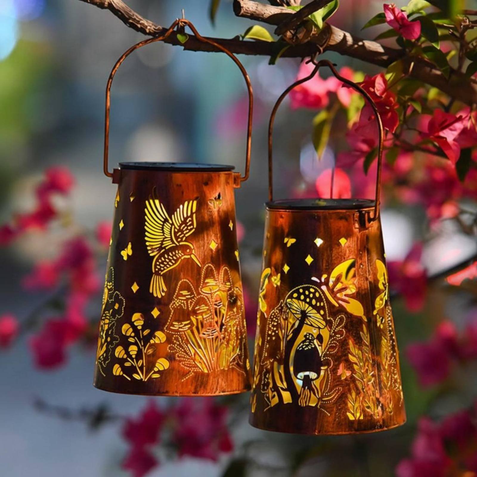 Floral Garden Lantern Pattern  - Lighting Decoration Outdoor review and price