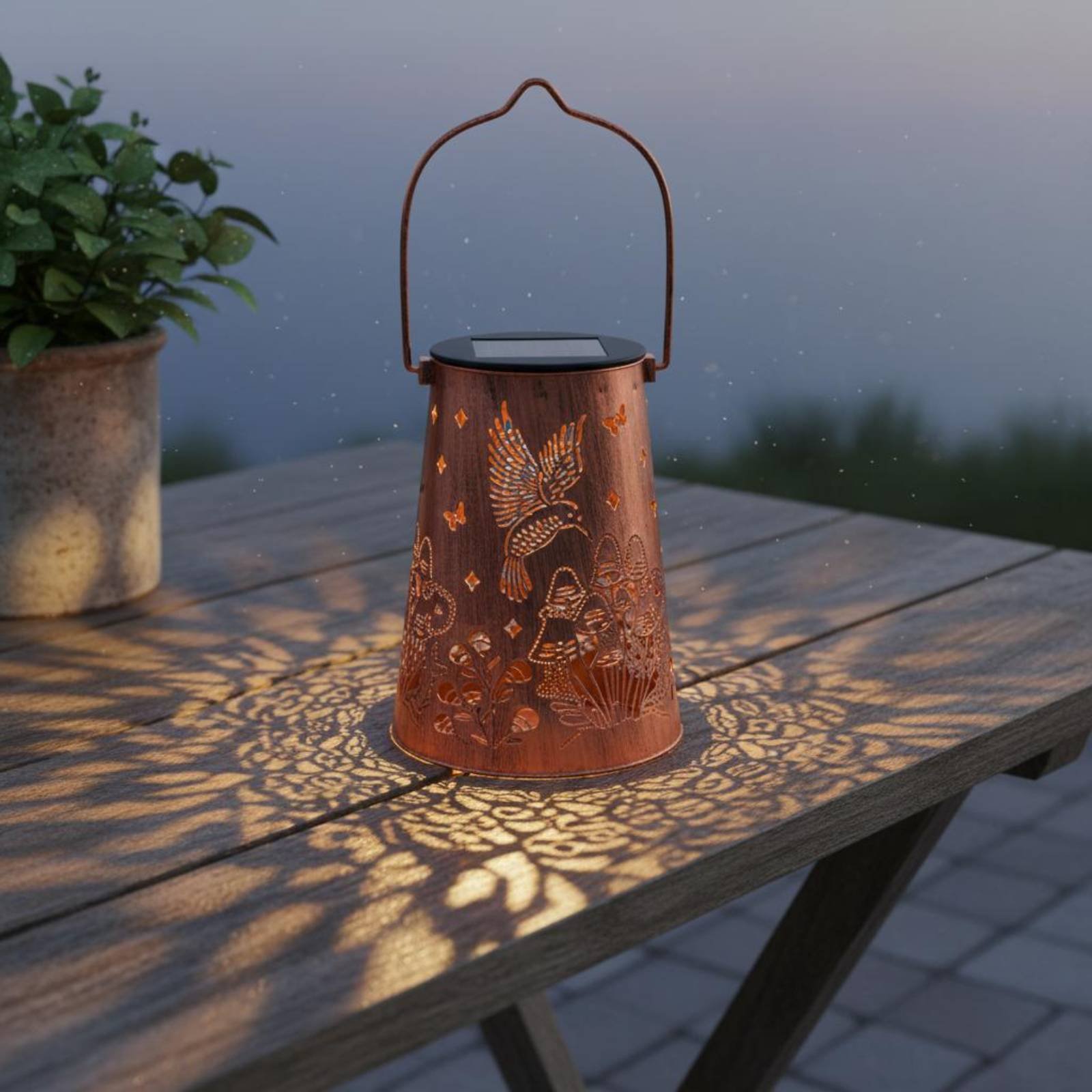 Floral Garden Lantern Pattern  - Lighting Decoration Outdoor review and price