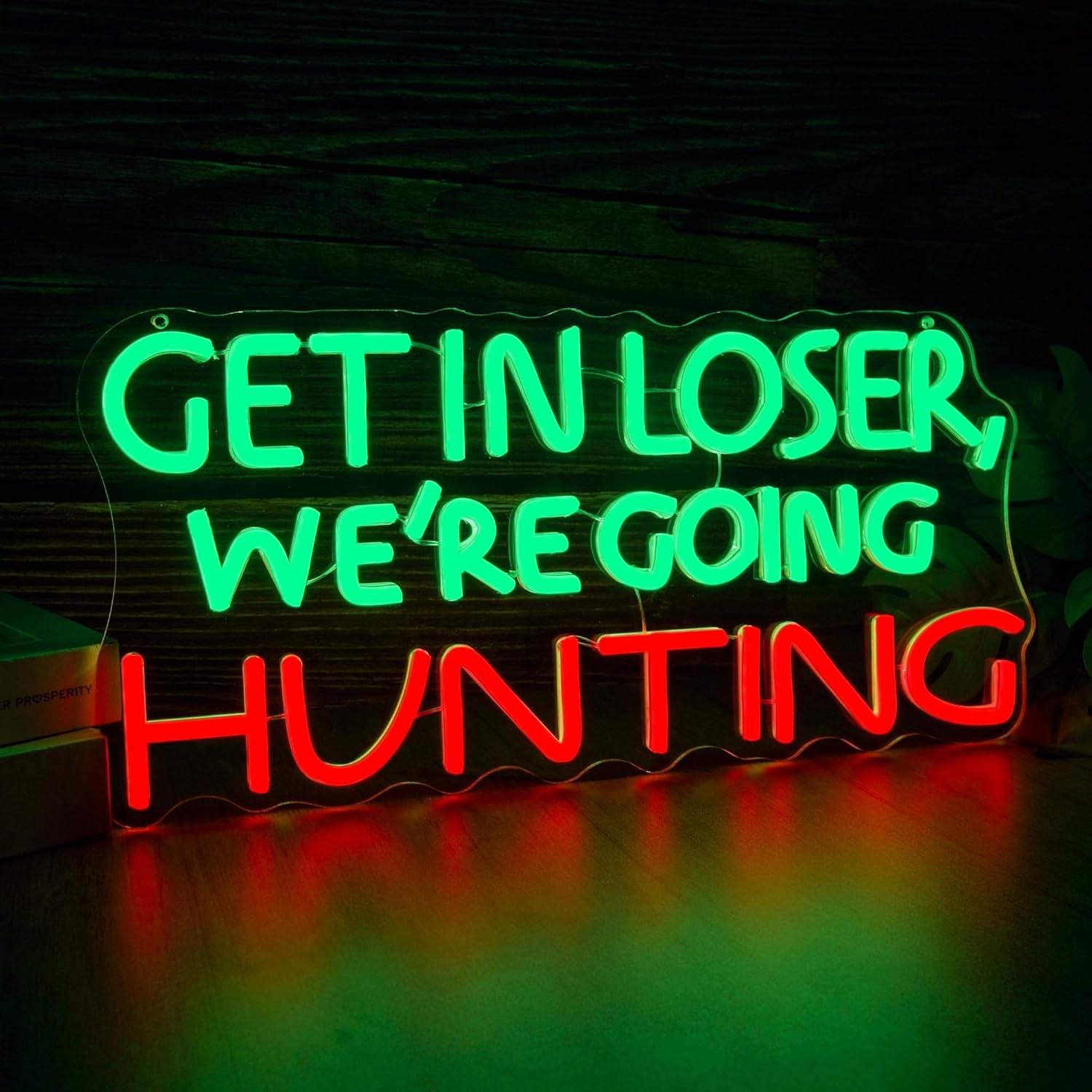 Funny Hunting Neon Sign LED Li - Lighting Decoration Outdoor review and price