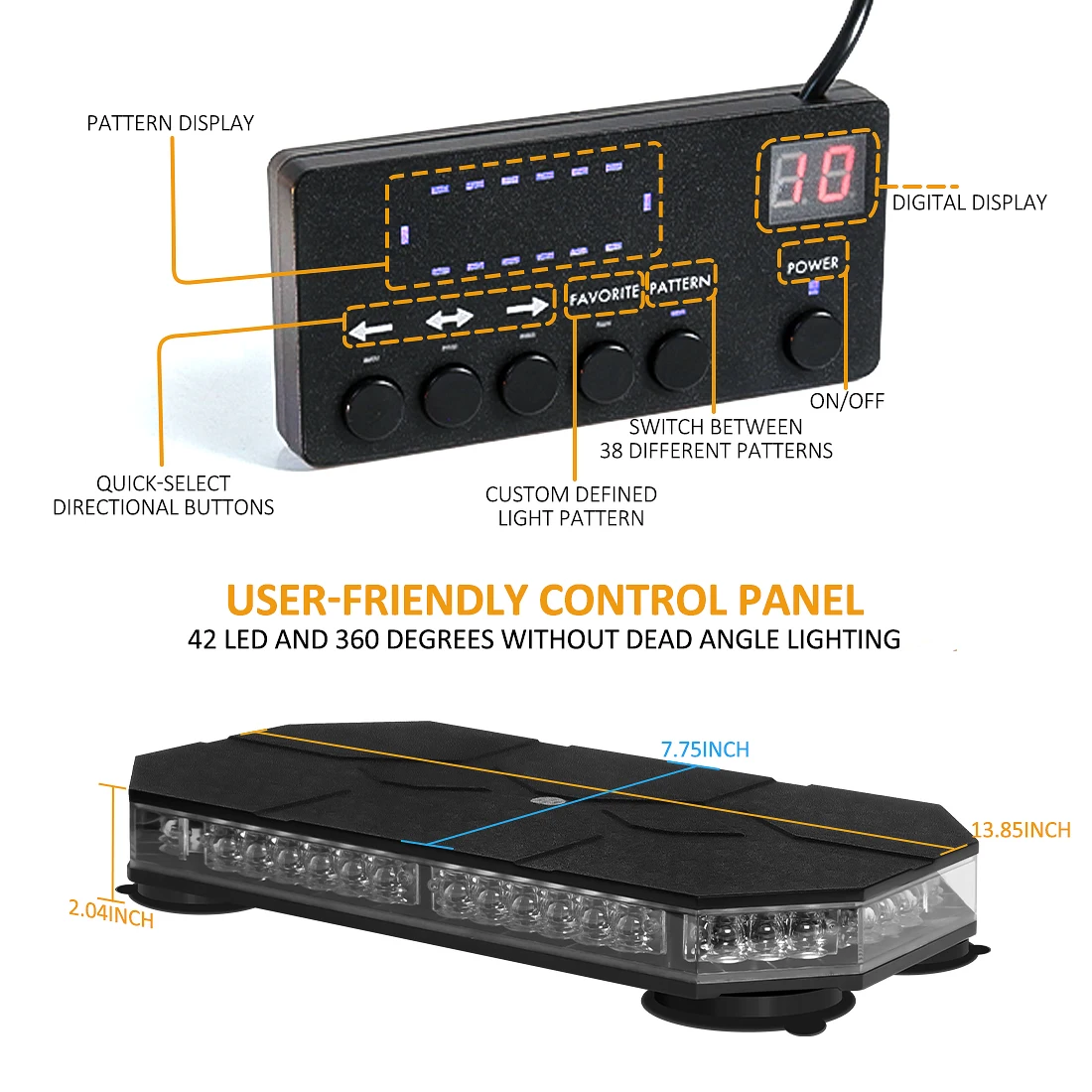 New Car Warning Lamp 42 LED Ro - Touch Dimmer Lamp review and price