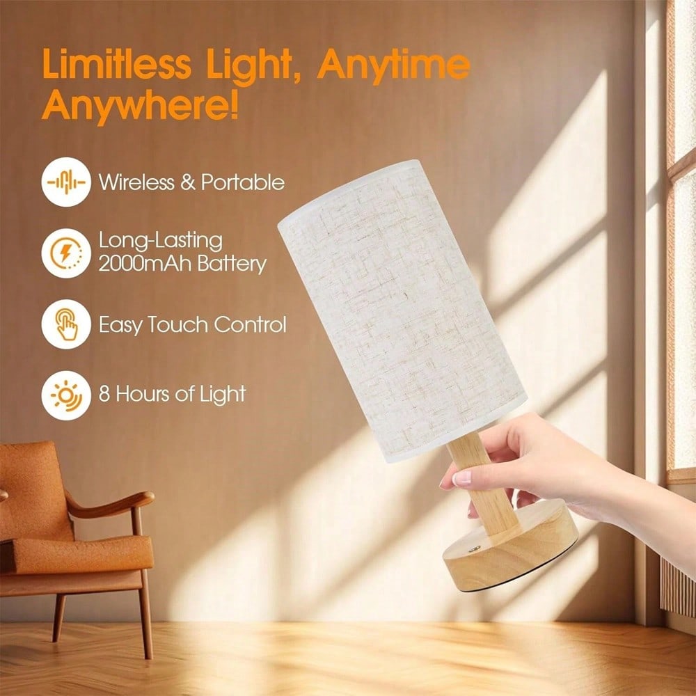 Modern Nordic Wooden And Fabri - Room Decor Lighting Lamp review and price
