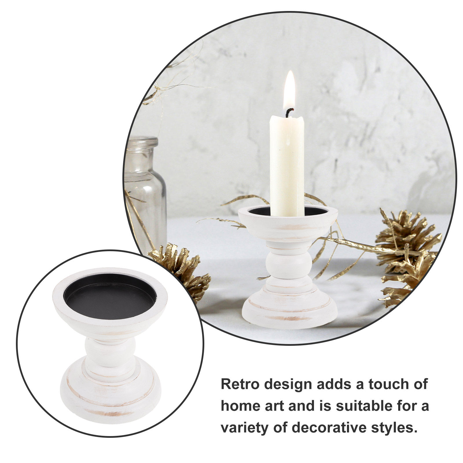 Wood Pillar Candle Holders 2 P - Candle Holder Set review and price