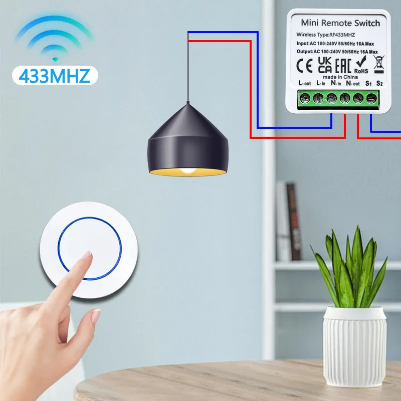 433HMz Wireless Light Switch 1 - Touch Dimmer Lamp review and price