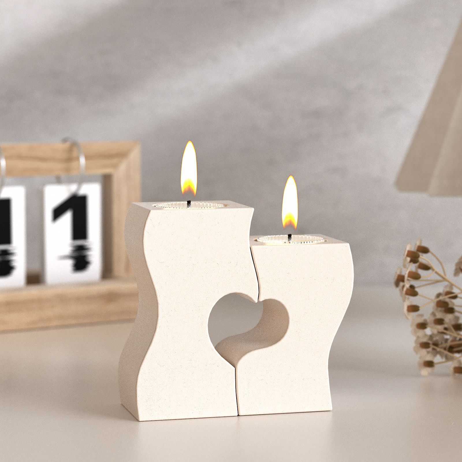 S Heart Candlestick Silicone M - Candle Holder Set review and price