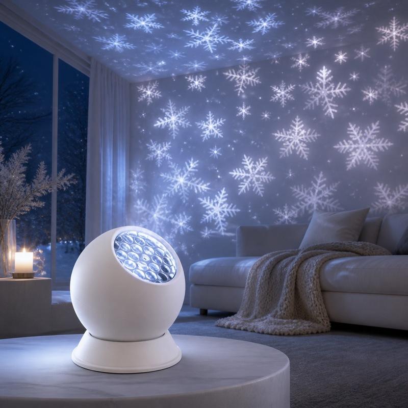 360° Rotating LED Snowflake Pr - Lighting Decoration Outdoor review and price