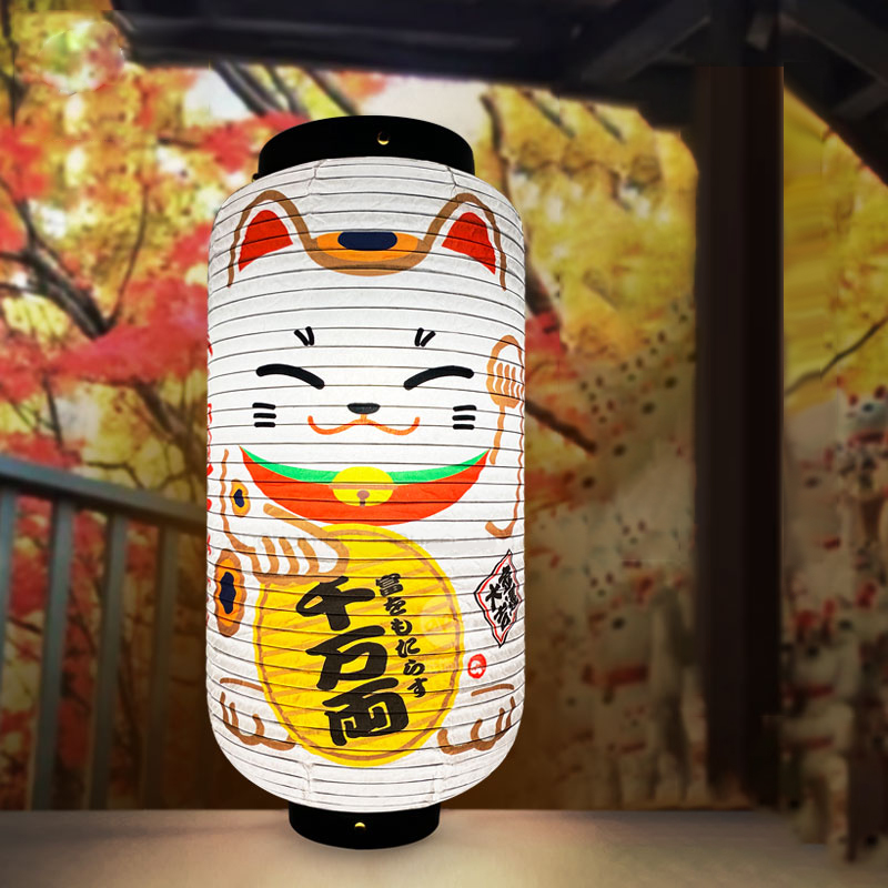 Japanese Style Lucky Cat Paper - Restaurant Lighting Decoration review and price