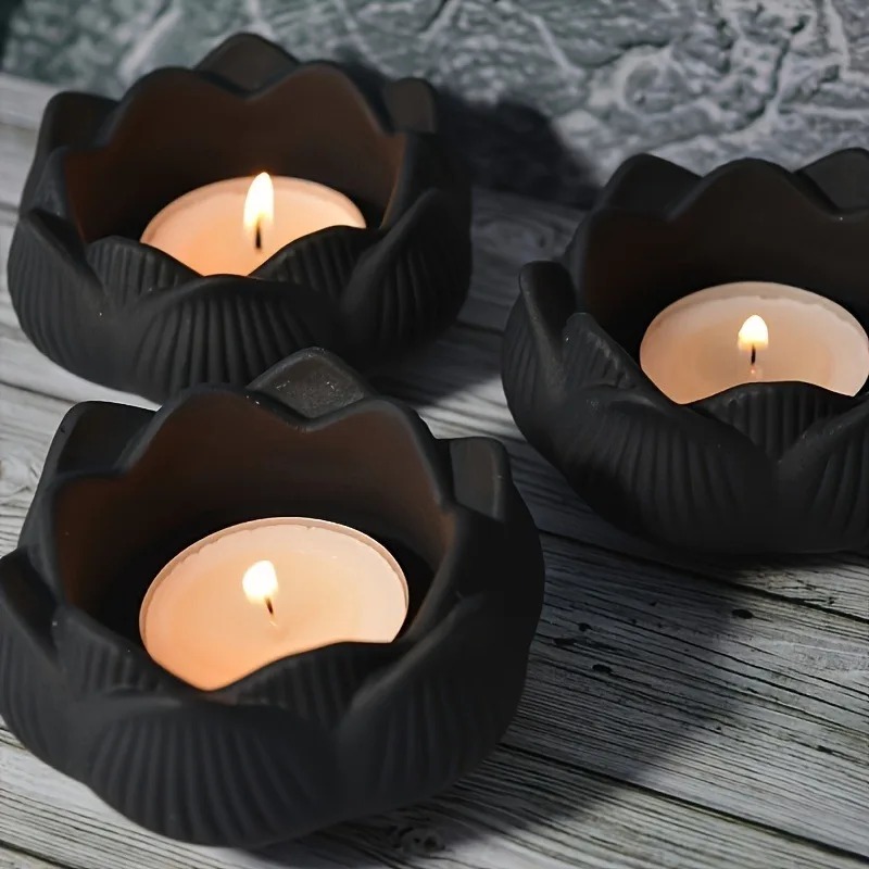 1pc DIY Lotus Flower Silicone  - Candle Holder Set review and price