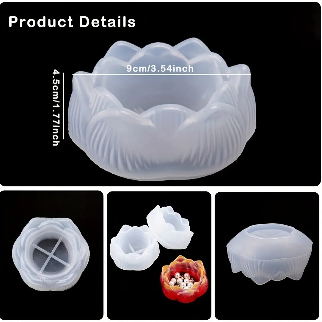 1pc DIY Lotus Flower Silicone  - Candle Holder Set review and price