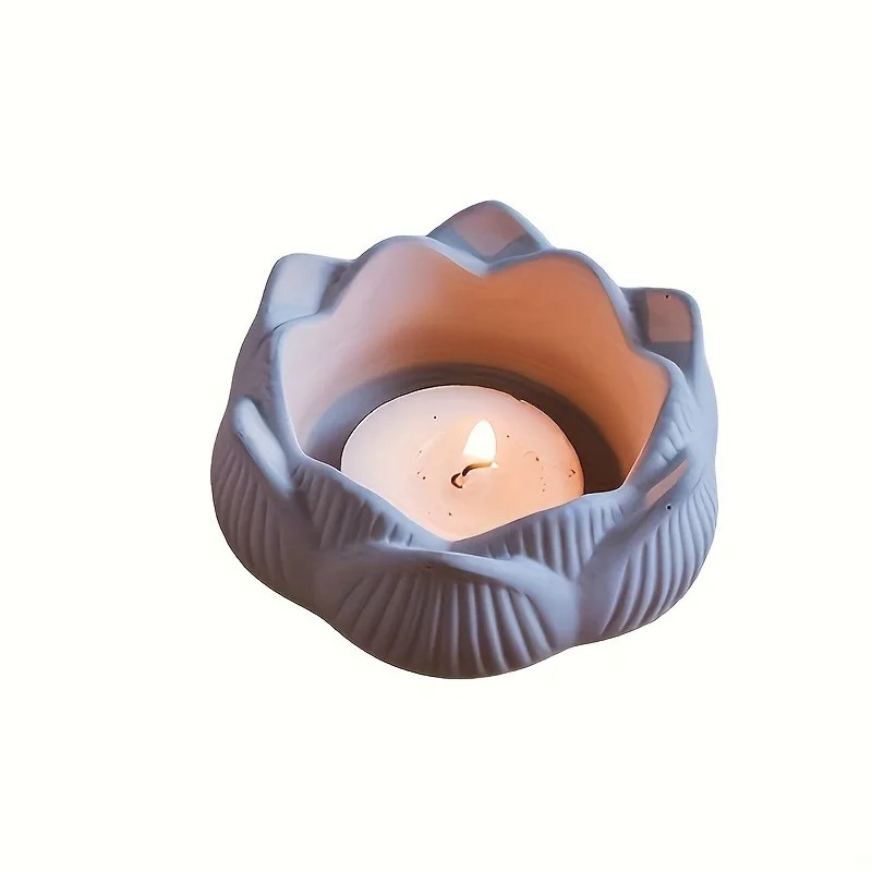 1pc DIY Lotus Flower Silicone  - Candle Holder Set review and price