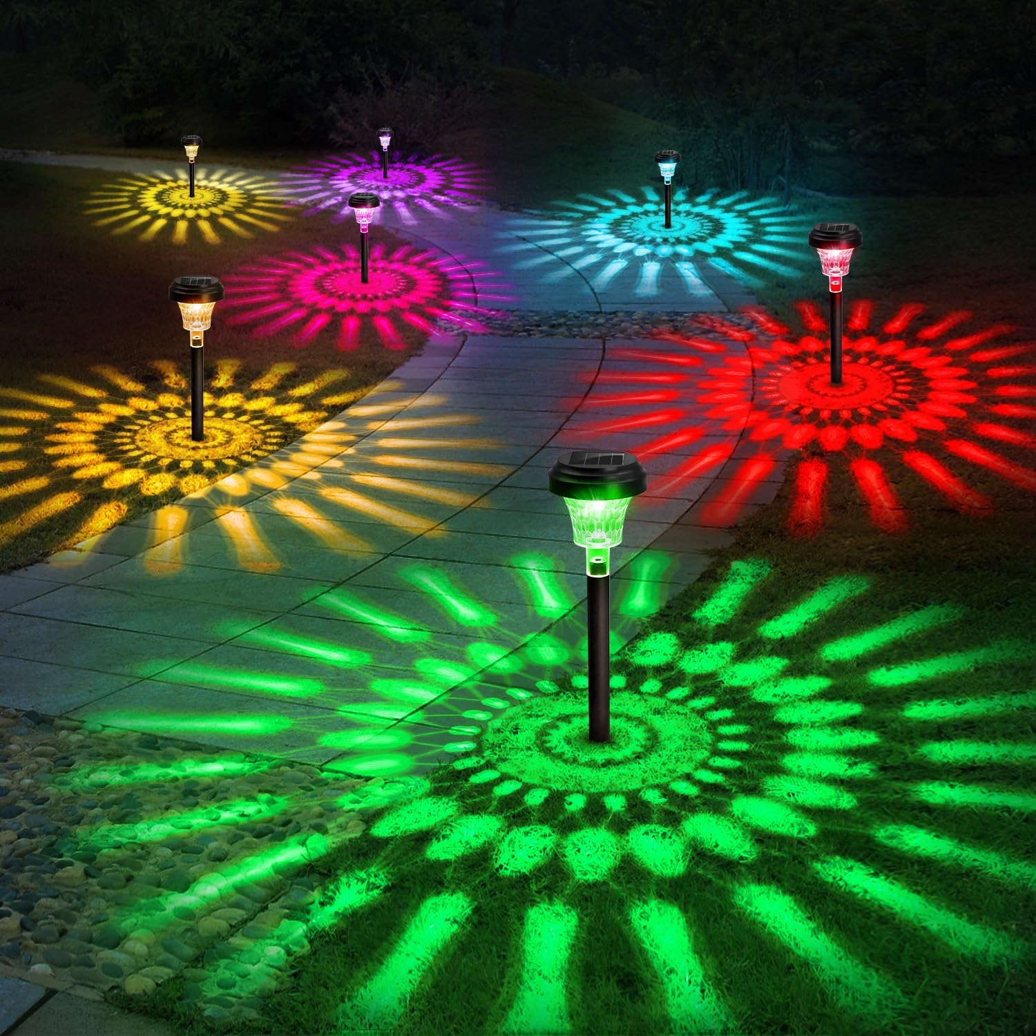 Solar Pathway Lights Outdoor S - Colour Changing Bulb review and price