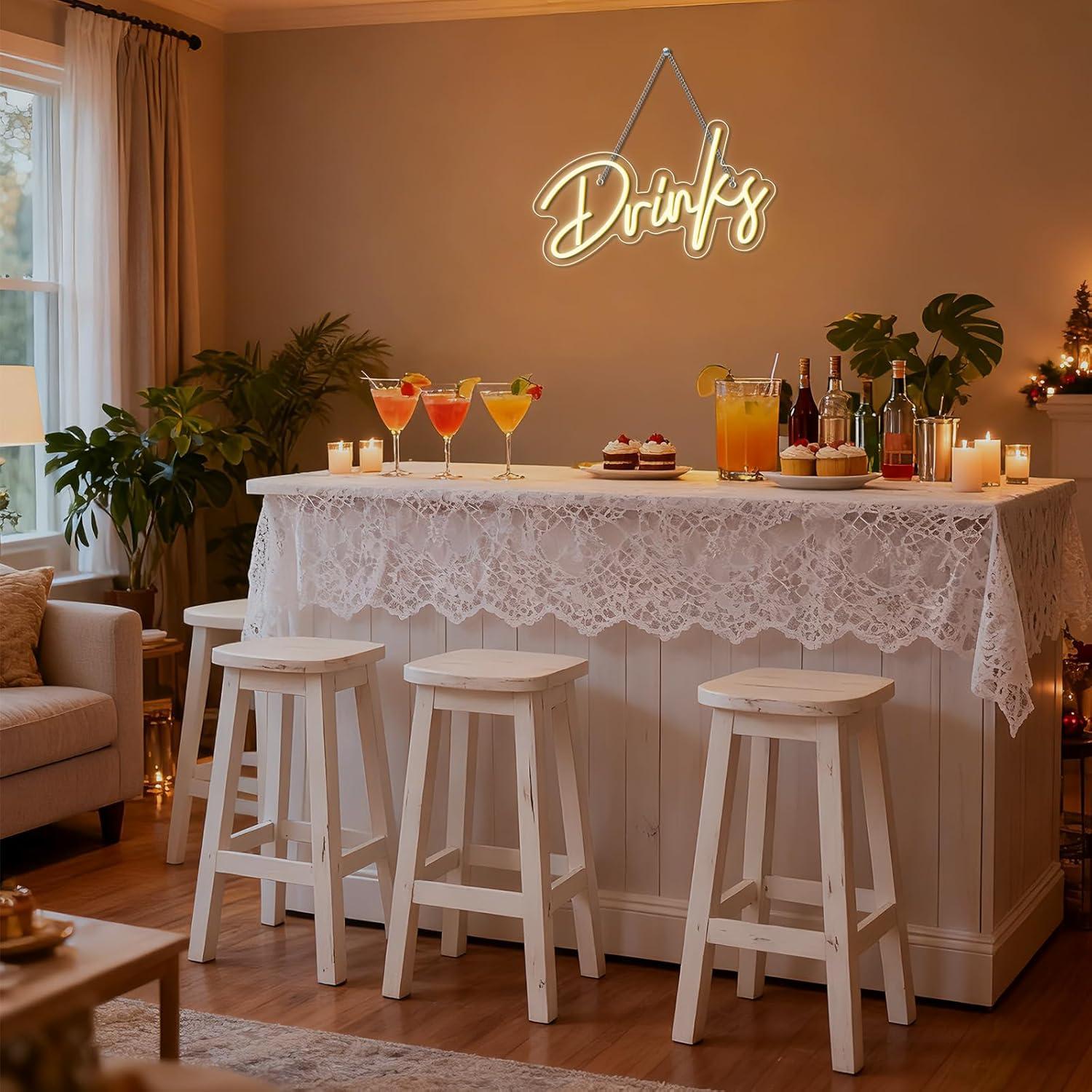 Drinks Neon Sign LED Neon Ligh - Restaurant Lighting Decoration review and price