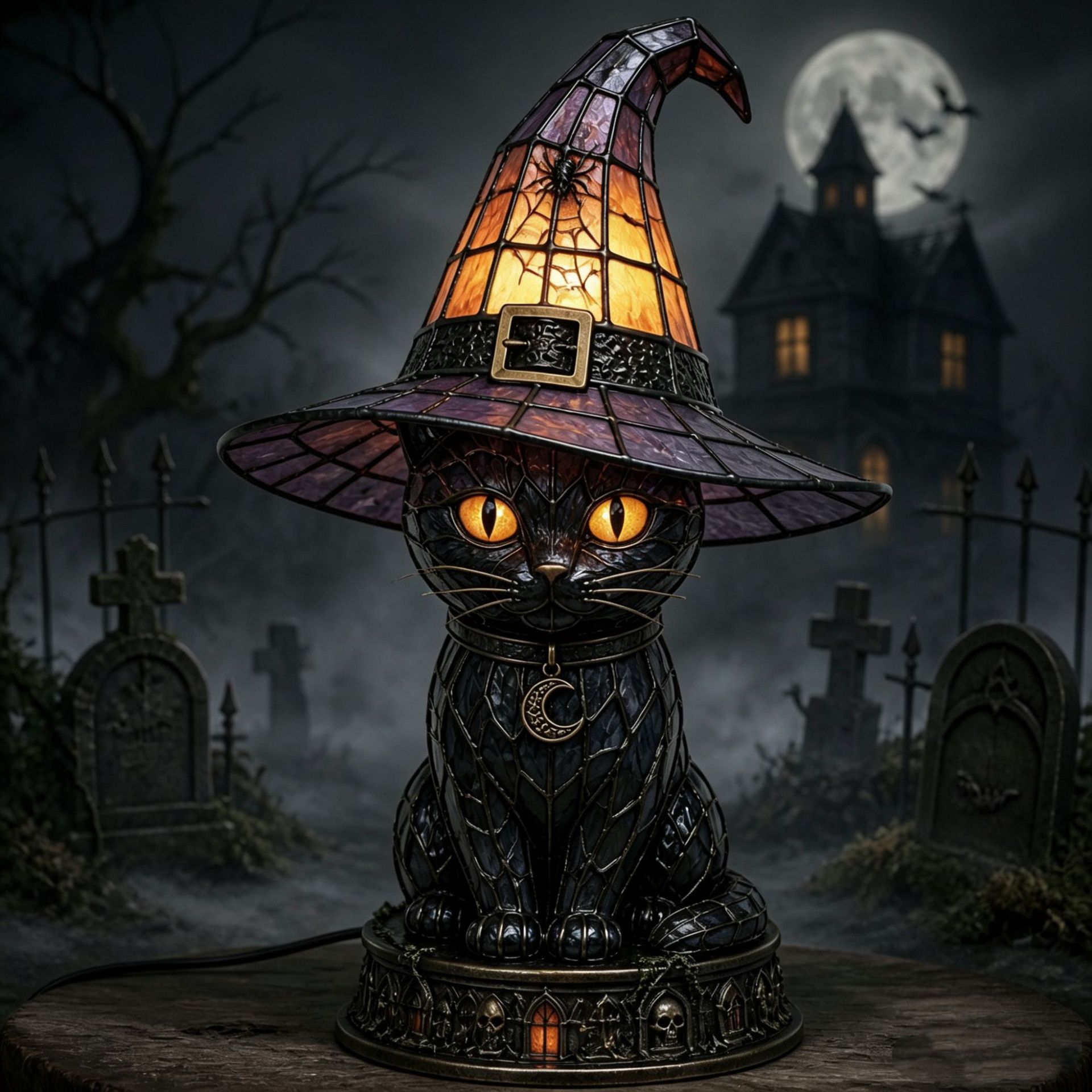 Witch Hat Lamps resin Gothic H - Decor Lighting Fixtures review and price