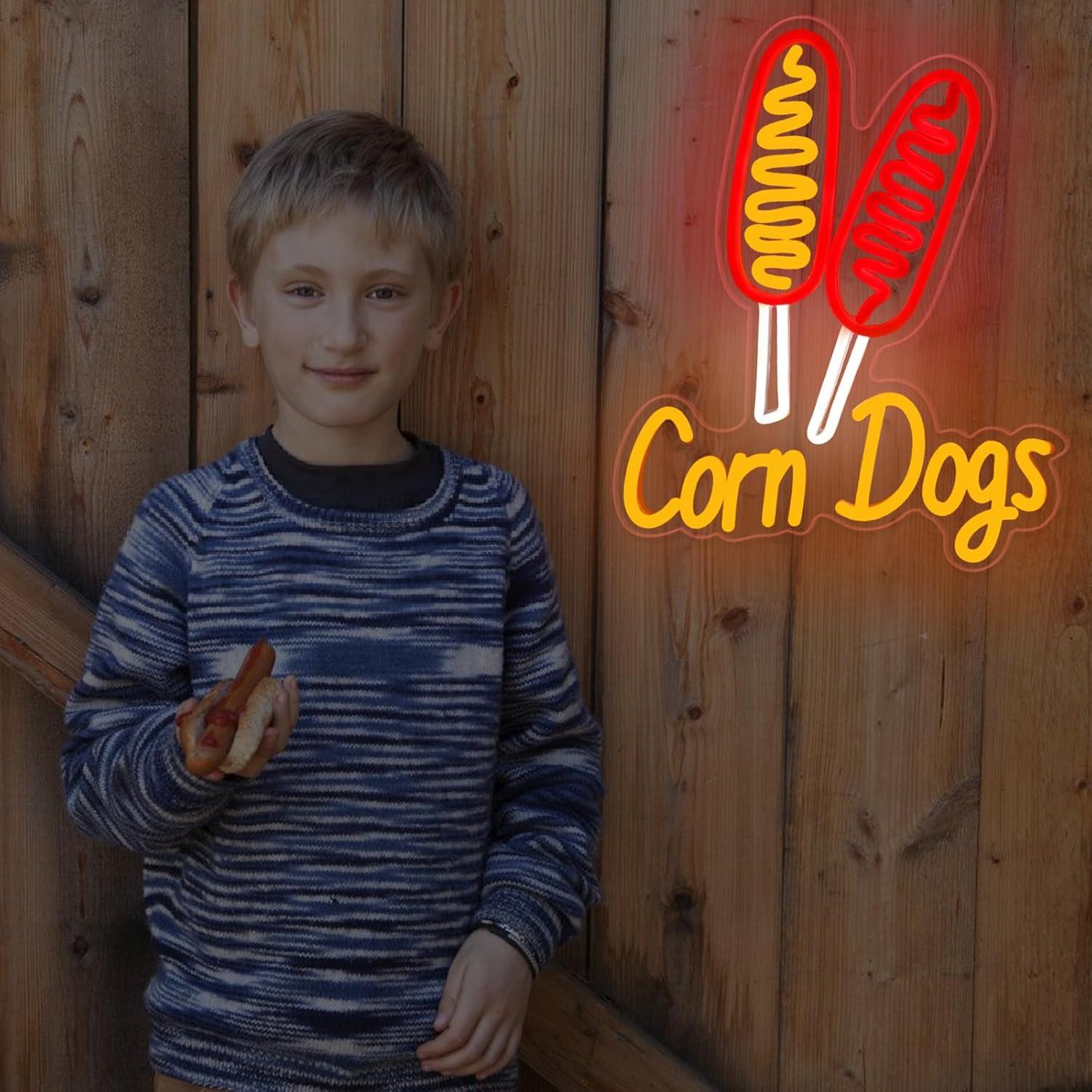 Corn Dog Neon Sign Snack USB D - Restaurant Lighting Decoration review and price