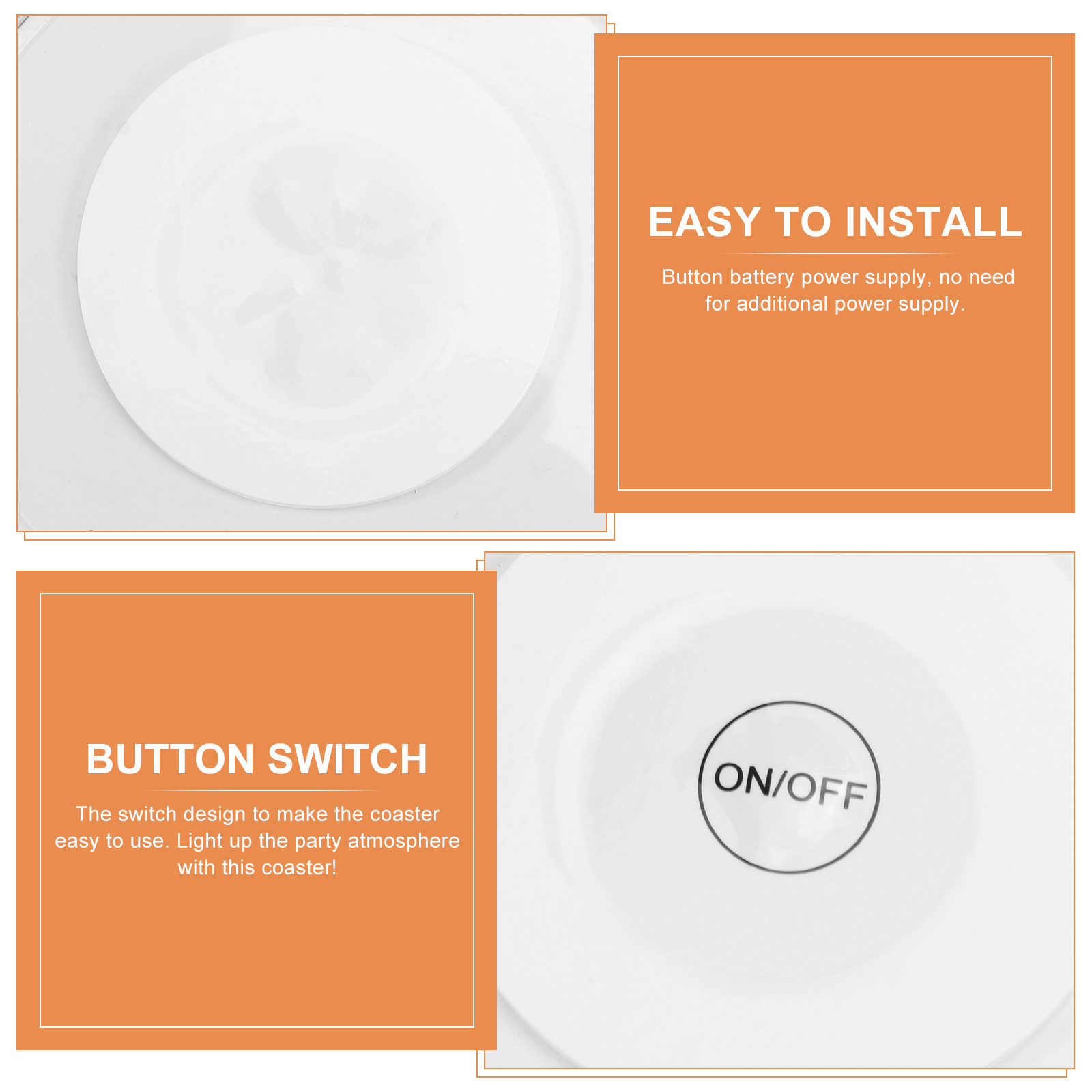 2Pcs LED Coaster Premium Acryl - Restaurant Lighting Decoration review and price
