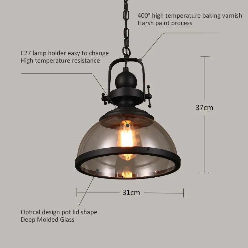 Iron LED Pendant Lights Loft I - Decor Lighting Fixtures review and price